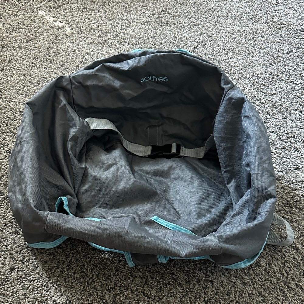Gray and Blue Soltres Bag